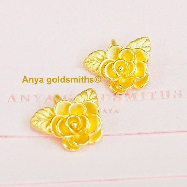 纯金茉莉花吊坠 - Anya 高级珠宝