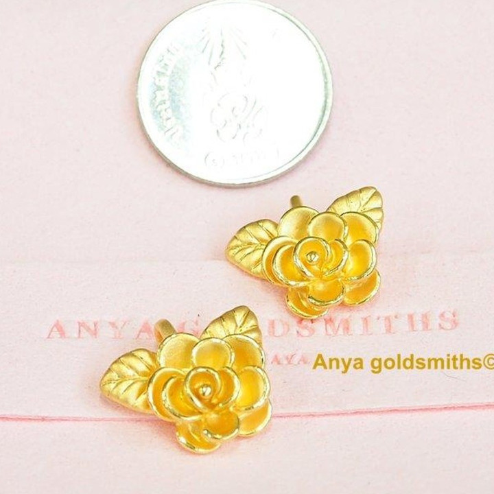 纯金茉莉花吊坠 - Anya 高级珠宝