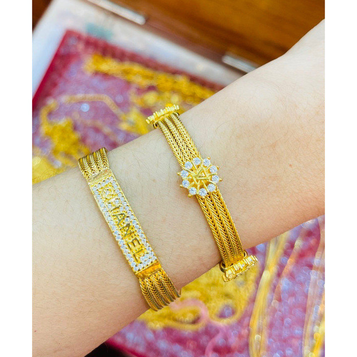 Authentic 96.5% Gold Baht Bracelet - KMDGold