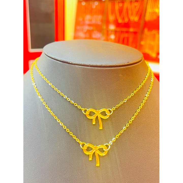 Collier 2-Salung en or véritable de Kmdgold