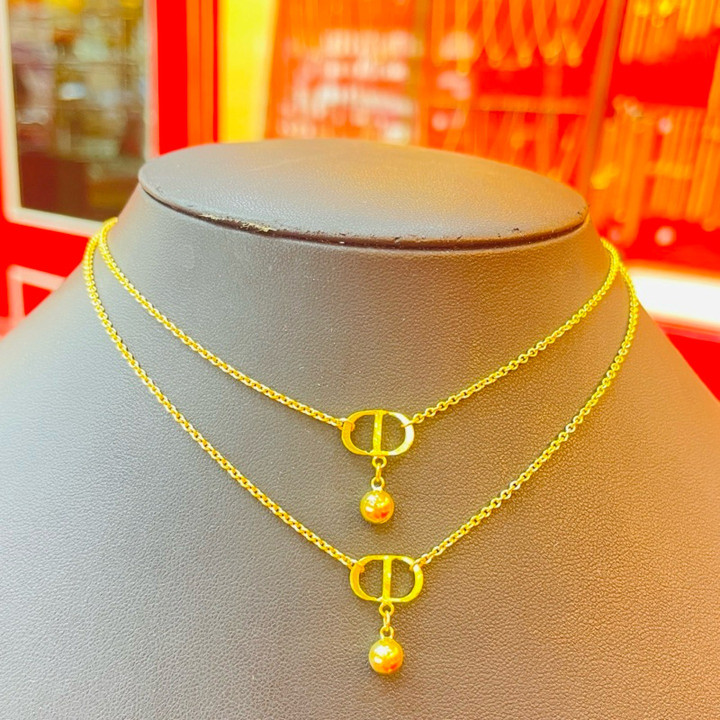 Collier 2-Salung en or véritable de Kmdgold