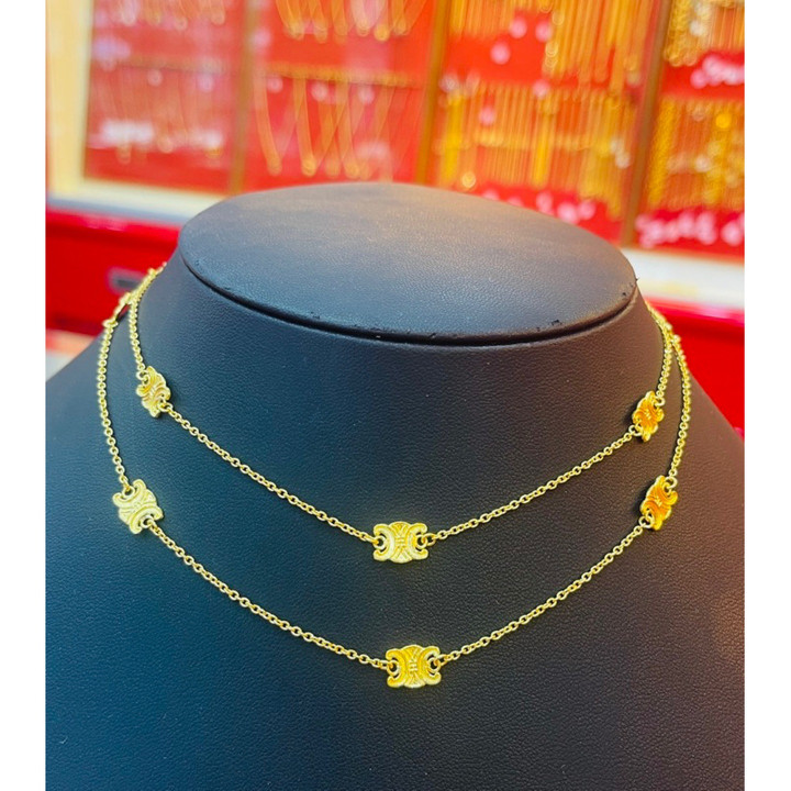 Collier 2-Salung en or véritable de Kmdgold