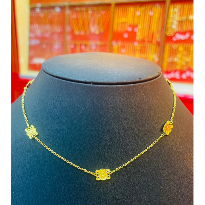 Collier 2-Salung en or véritable de Kmdgold