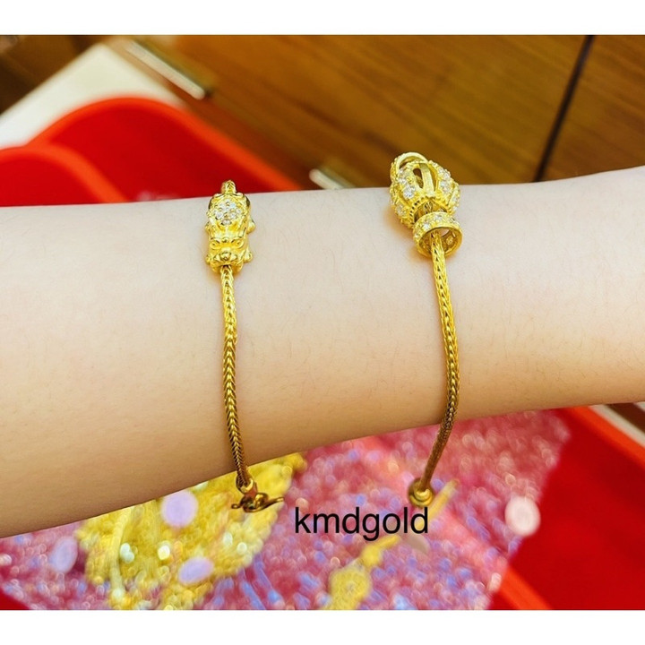 Solid Gold Pixiu Bracelet (1 Baht) | KMDGold
