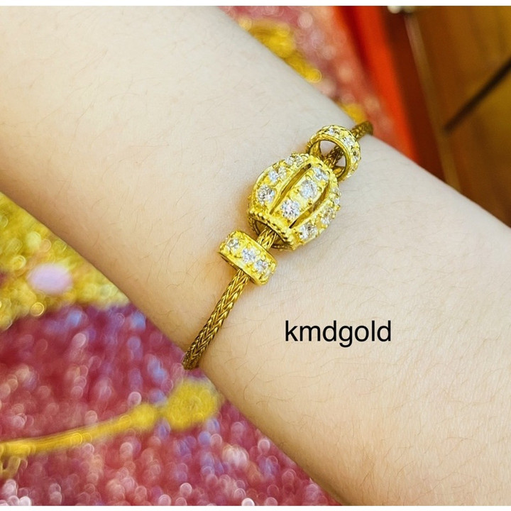 Solid Gold Pixiu Bracelet (1 Baht) | KMDGold