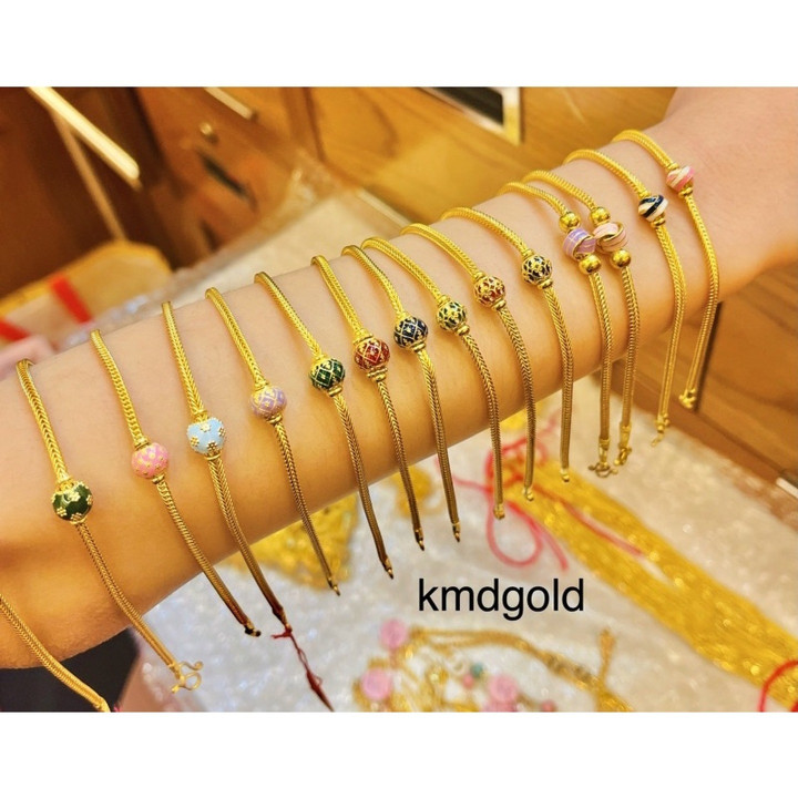 Genuine Gold KMDBenz Enamel Bracelet (14k)