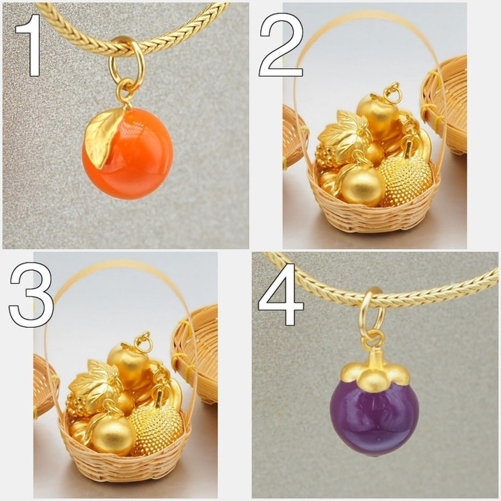 Anya 水果吊坠 | 99.9% 纯金首饰