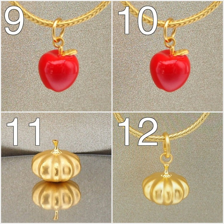 Anya 水果吊坠 | 99.9% 纯金首饰