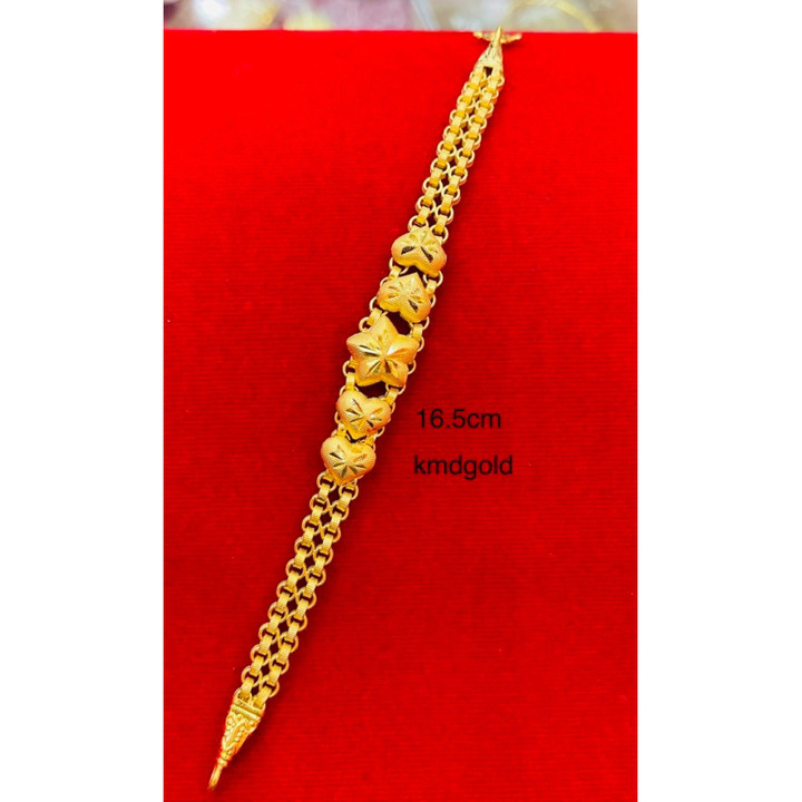 Real Gold 14k 2-Salung Bracelet by KMDGOLD