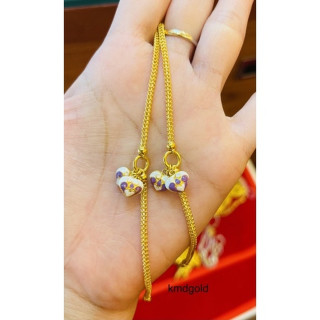 Genuine Gold Enamel Bracelet | 2-Salung Design