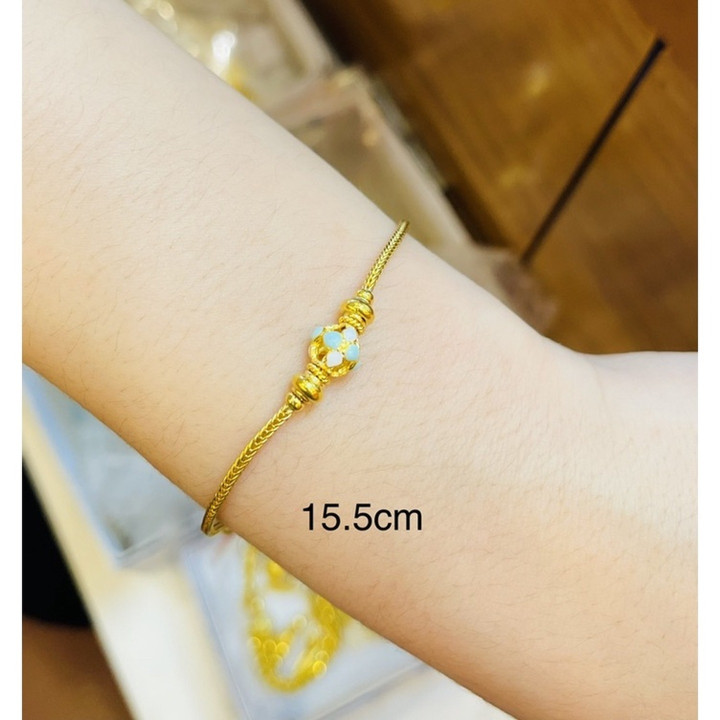 Genuine Gold Enamel Bracelet | 2-Salung Design