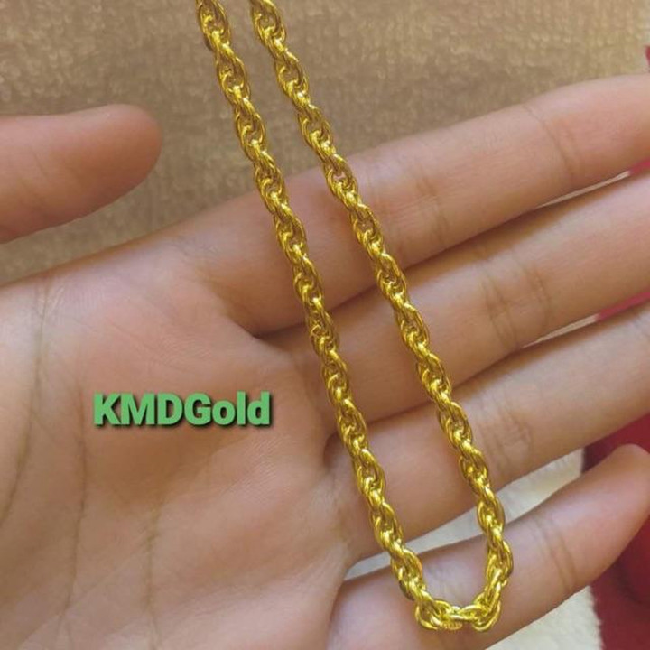قلادة ذهبية ملتوية عيار 14 قيراطًا | KMDGold