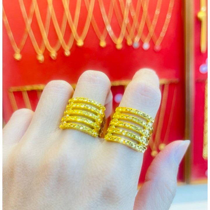 KMDGold 出品的真金 2-Saluang 戒指