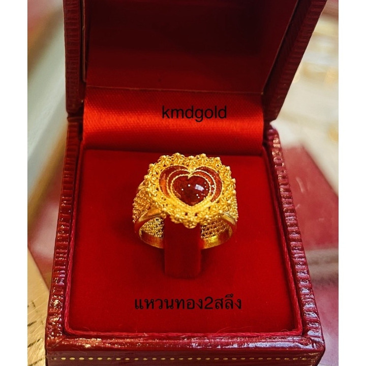 KMDGold 出品的真金 2-Saluang 戒指