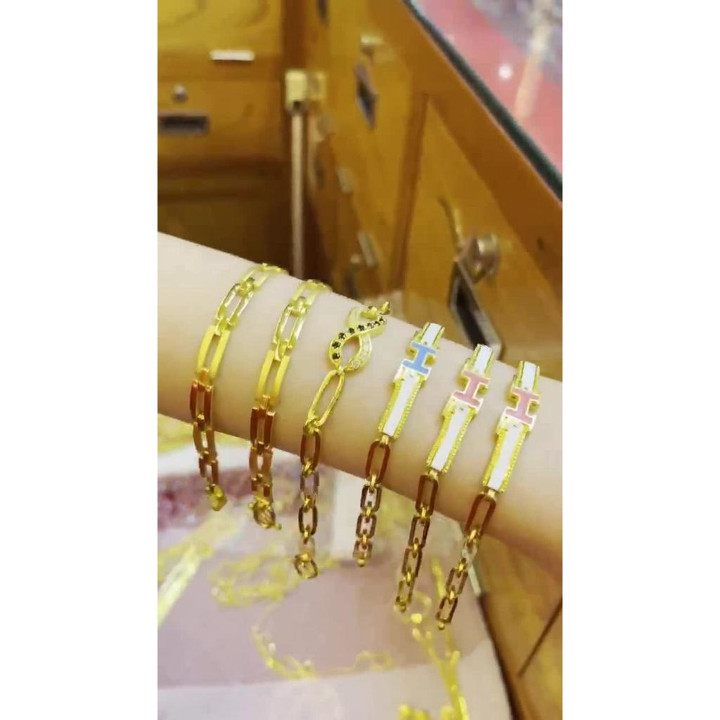 KMDGold 出品的 1 泰铢纯金手镯