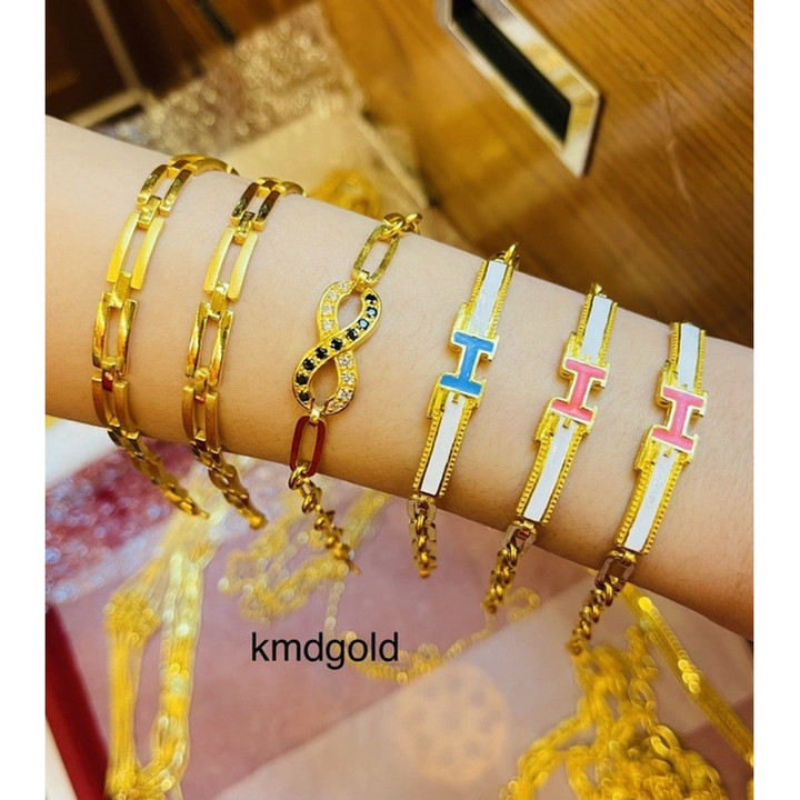 KMDGold 出品的 1 泰铢纯金手镯