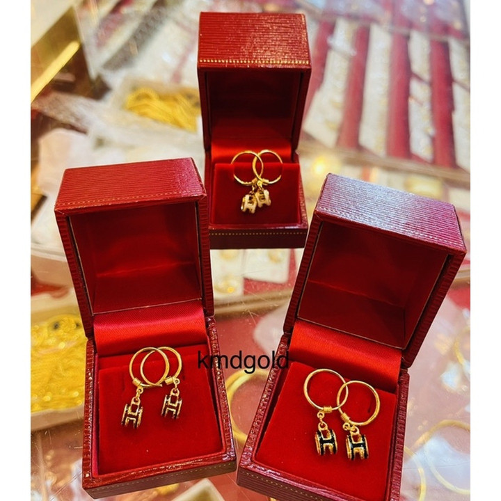 真金萨隆耳环 | KMDGold 时尚珠宝