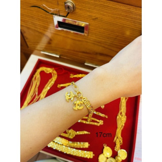 Genuine 1 Baht Gold Bracelet - KMDGold Design