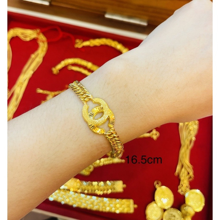 Genuine 1 Baht Gold Bracelet - KMDGold Design