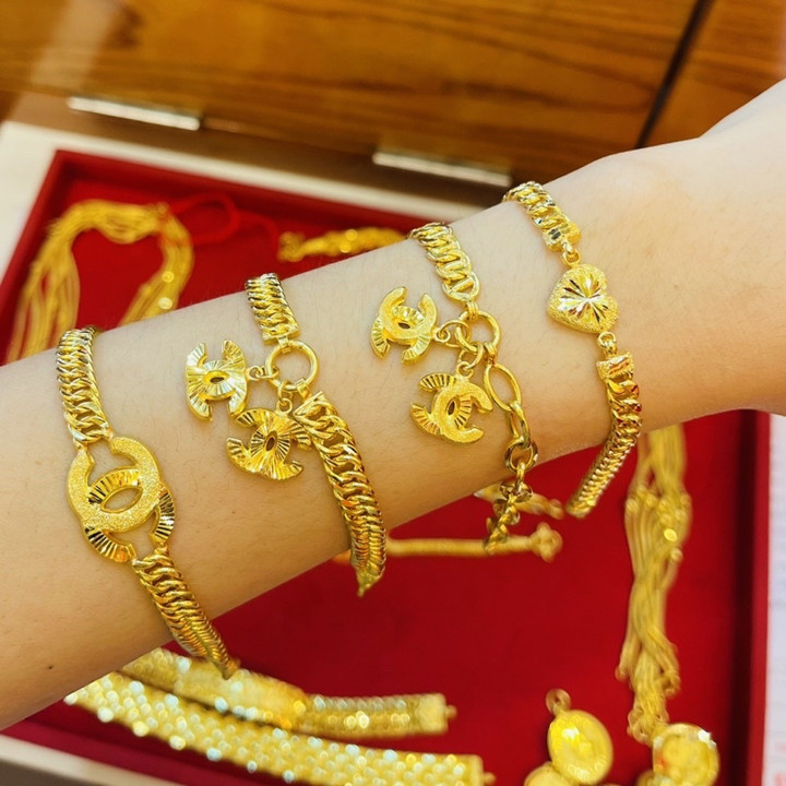 Genuine 1 Baht Gold Bracelet - KMDGold Design