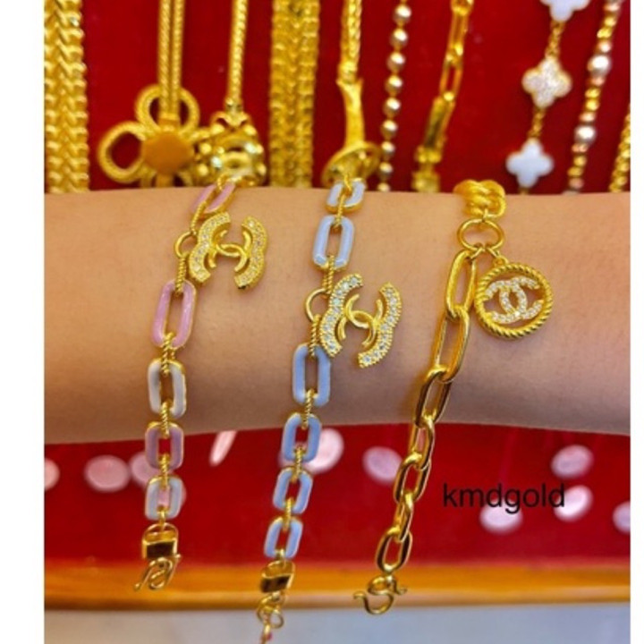 Genuine 1 Baht Gold Bracelet - KMDGold Design