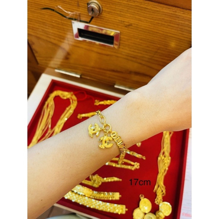 Genuine 1 Baht Gold Bracelet - KMDGold Design