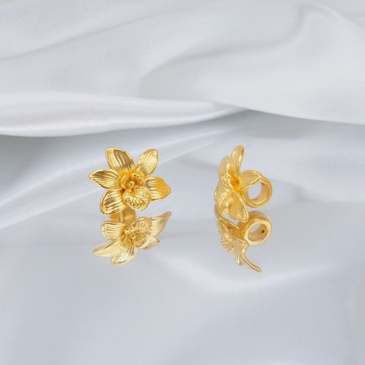 璀璨安雅兰花：奢华99.9%纯金