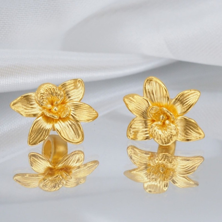 璀璨安雅兰花：奢华99.9%纯金