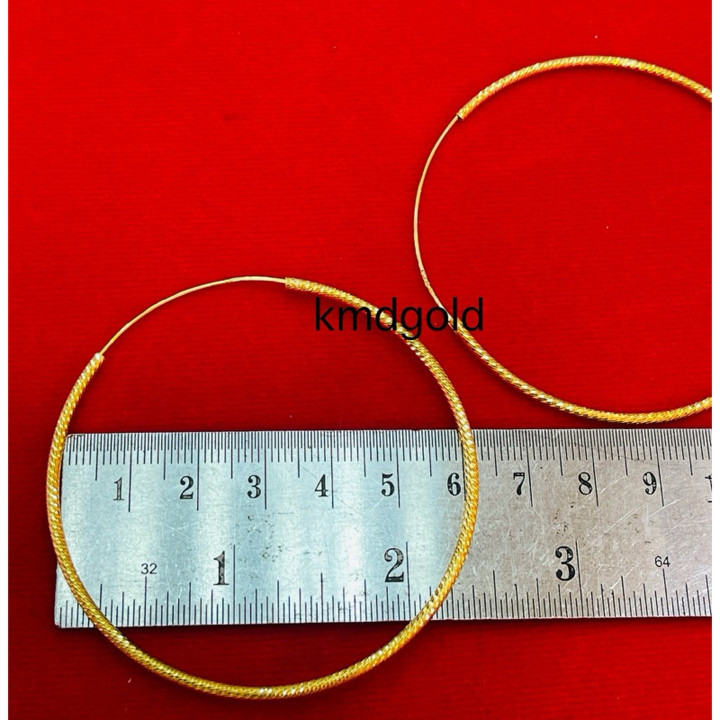 96.5%真金耳环 - 2只 - KMDGold