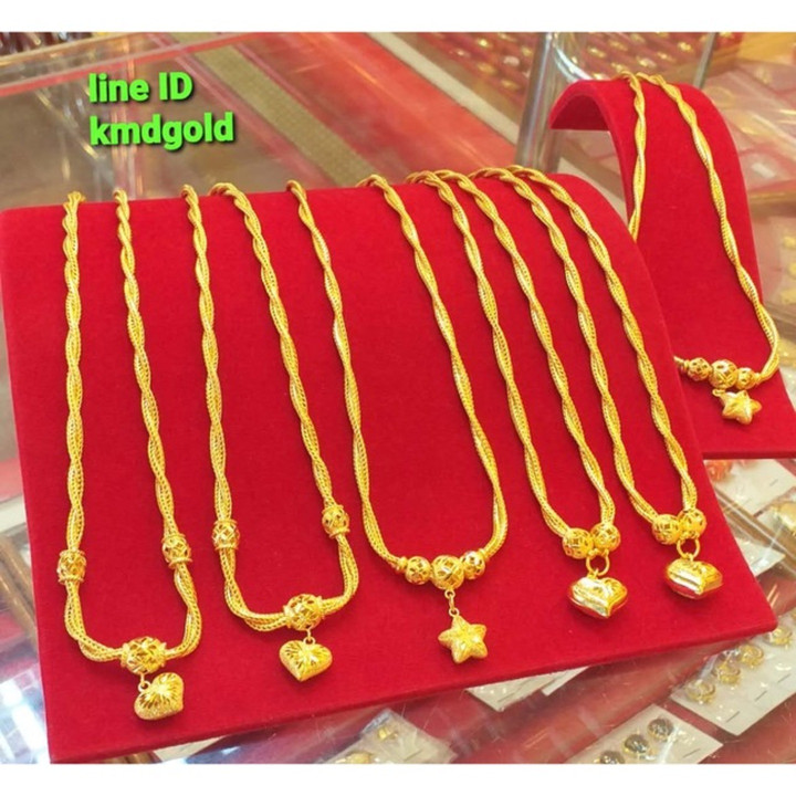 Genuine Gold Benz Twisted Chain Necklace (1 Baht)