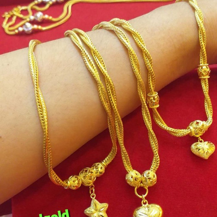 Genuine Gold Benz Twisted Chain Necklace (1 Baht)