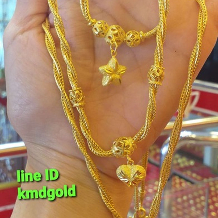 Genuine Gold Benz Twisted Chain Necklace (1 Baht)