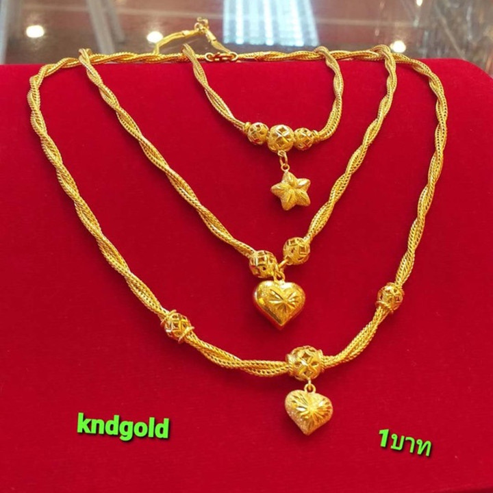 Genuine Gold Benz Twisted Chain Necklace (1 Baht)