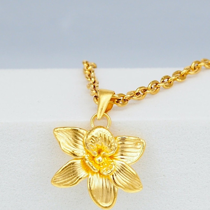 璀璨安雅兰花：奢华99.9%纯金