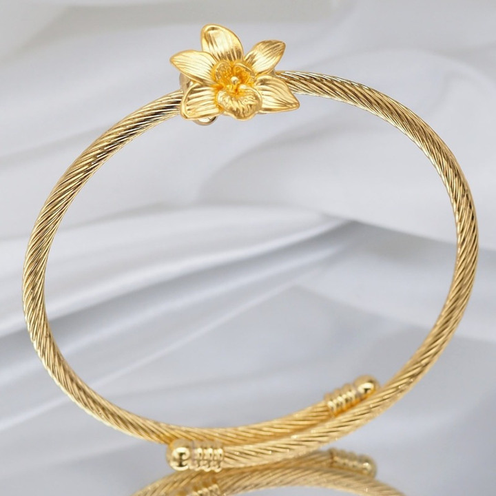 璀璨安雅兰花：奢华99.9%纯金