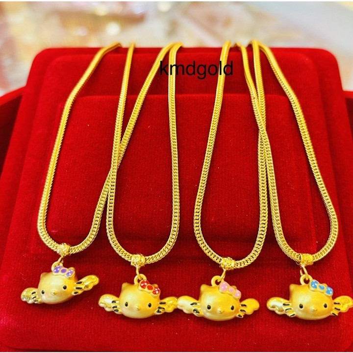 قلادة قطة من الذهب الخالص | KMDGold | صالونان