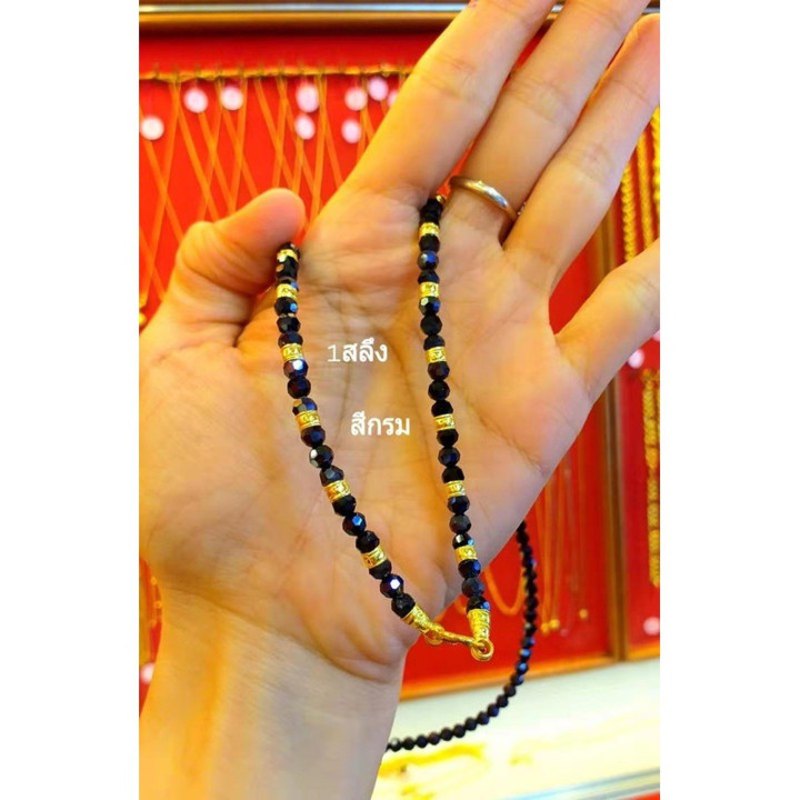 Pure 24K Gold Necklace with Crystal | KMDGold