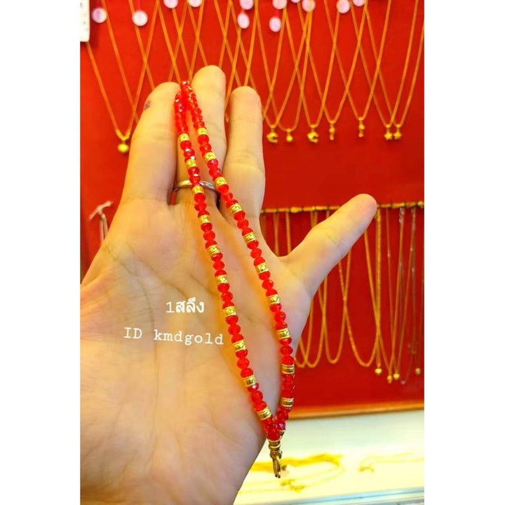 Pure 24K Gold Necklace with Crystal | KMDGold