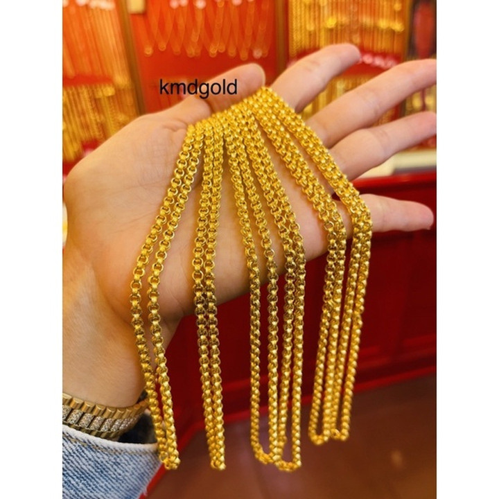 قلادة من الذهب الخالص عيار 14 قيراطًا من سبيكة معدنية KMDGold