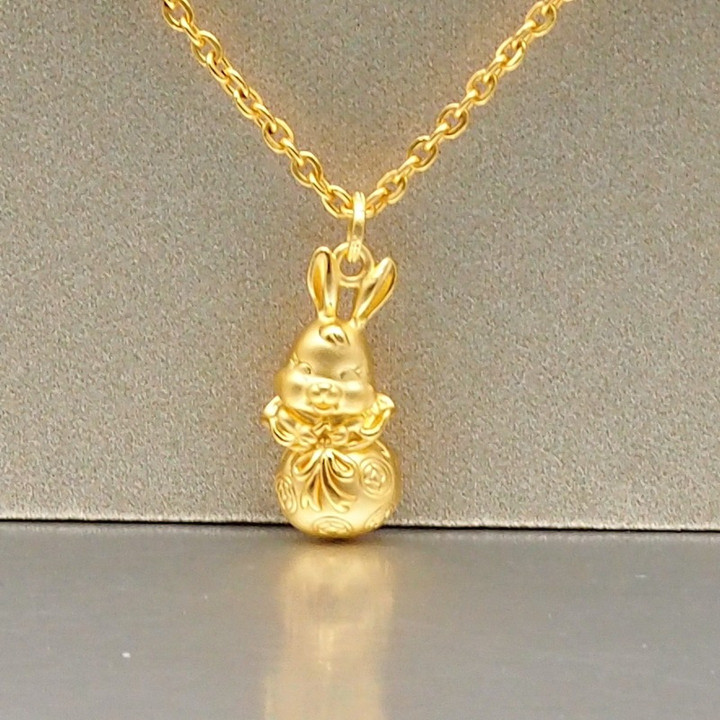 Luxury Anya Rabbit Gold Pendant | 99.9% Pure Gold