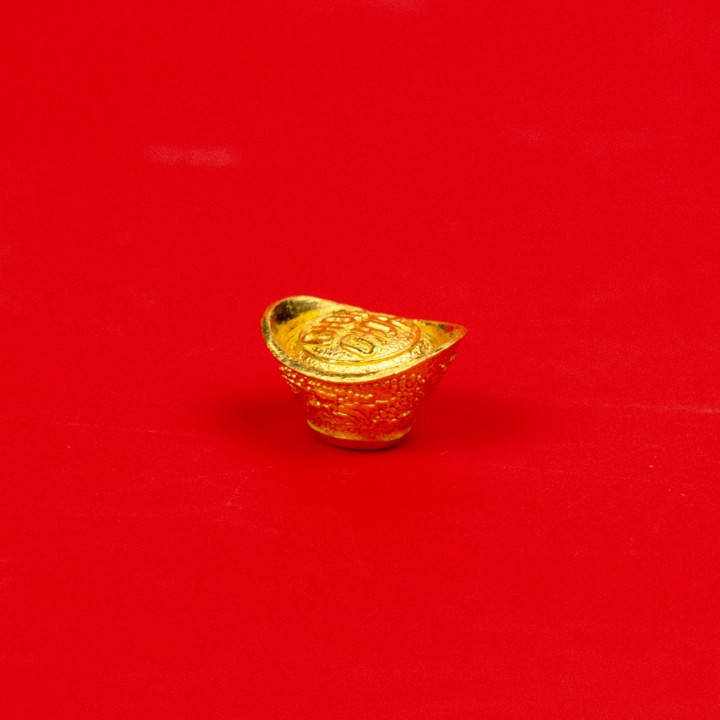 96.5% Pure Gold Auspicious Ingot Pendant
