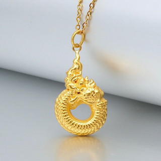 Anya Naga 蛇形吊坠 - 纯金首饰