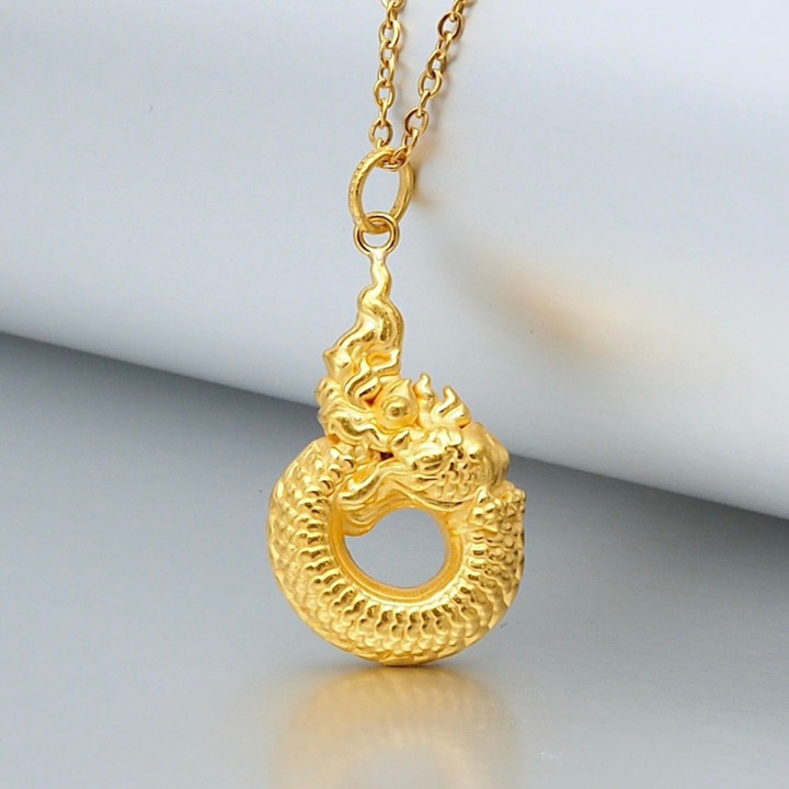 Anya Naga 蛇形吊坠 - 纯金首饰