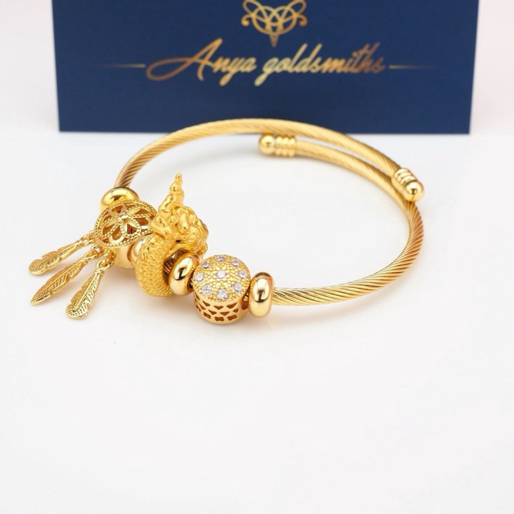 Anya Naga 蛇形吊坠 - 纯金首饰