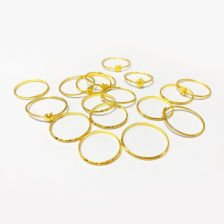 随机图案金戒指（96.5%黄金）