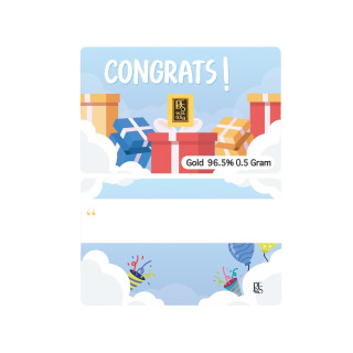 Pure Gold Bar Gift Card (96.5%, 0.5g)