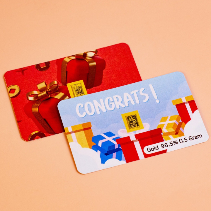 纯金条礼品卡（96.5%，0.5克）