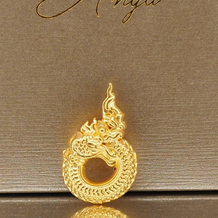 Anya Naga 蛇形吊坠 - 纯金首饰