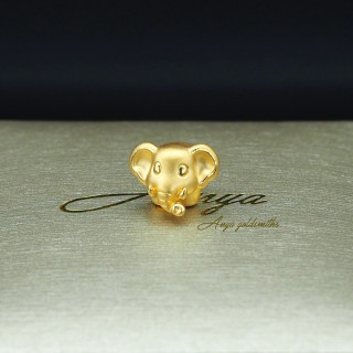 纯金安雅大象吊坠（0.65-0.7克）