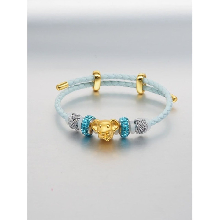 纯金安雅大象吊坠（0.65-0.7克）